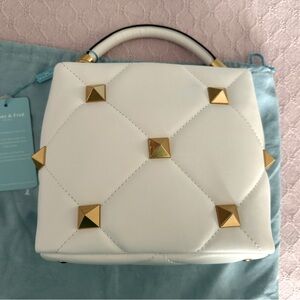 NWT Tiffany & Fred Small Studded White bag